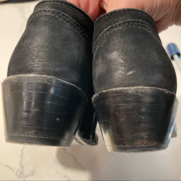 ANINE BING Sz 37 Western Style Suede Stitches Toe Cap Booties - Picture 9 of 15